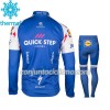 Conjunto Maillot + culotte largo ciclismo Invierno Termico 2017 Quick-Step Floors Niños N001